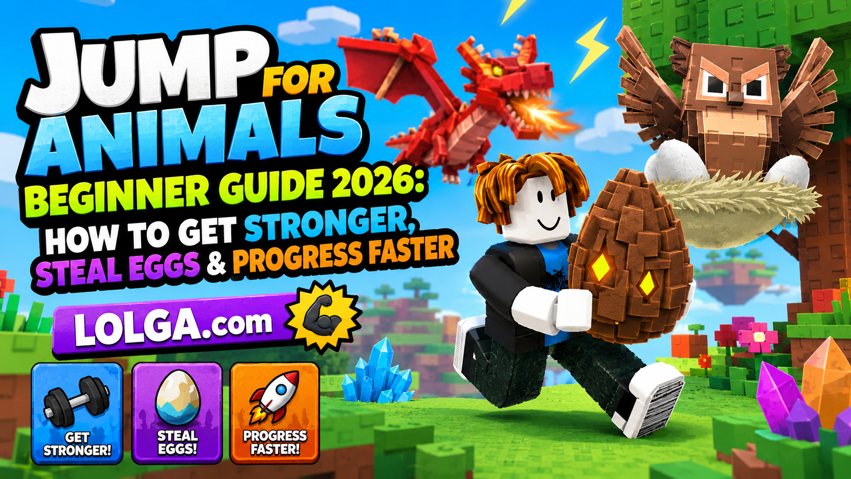 Jump for Animals Beginner Guide 2026: How to Get Stronger, Steal Eggs & Progress Faster